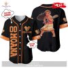 Personalized Minnie Mouse Playing Baseball All Over Print Pink Baseball Jersey
