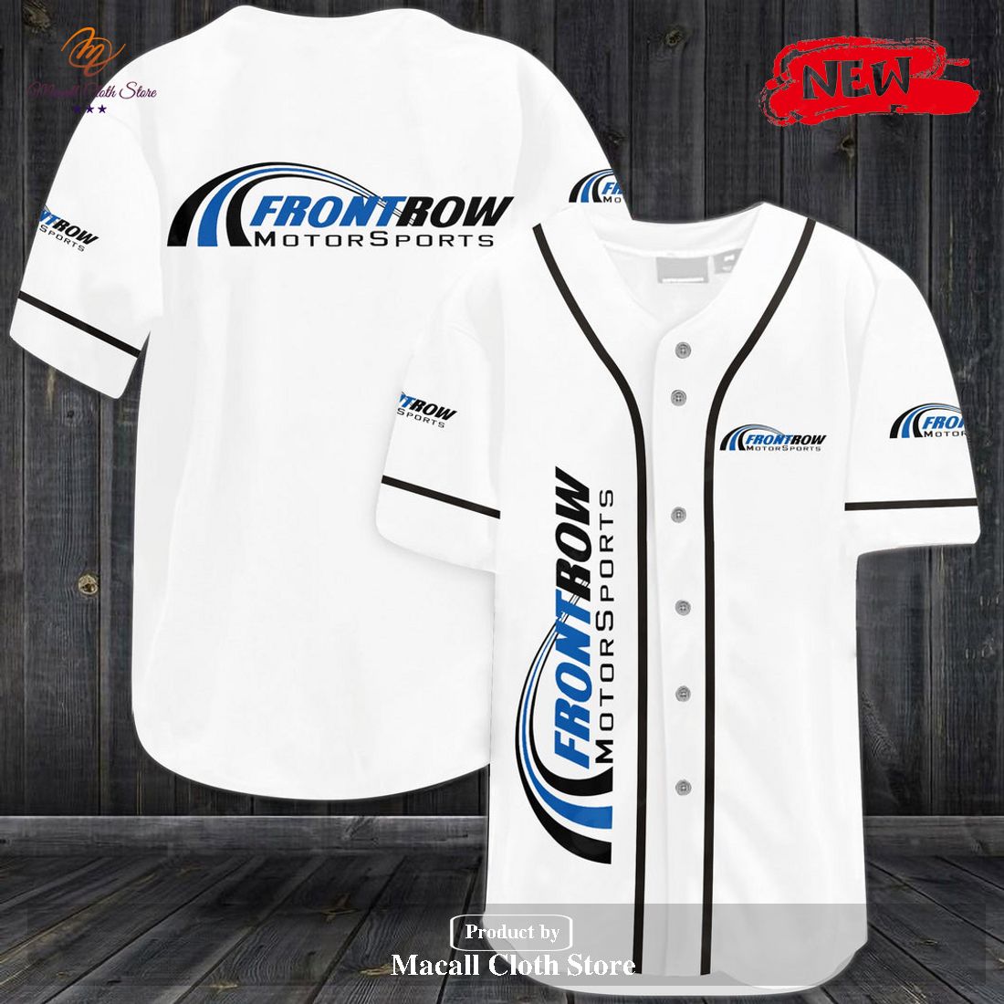 Front Row Motorsports Baseball Jersey Front Row Motorsports Baseball Jersey