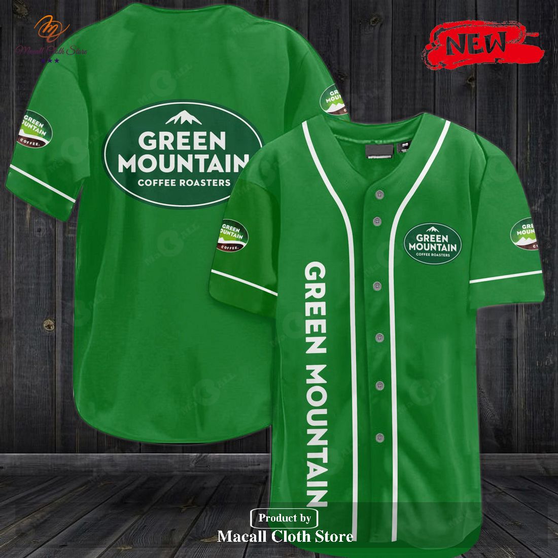 Green Mountain Coffee Roasters Baseball Jersey Green Mountain Coffee Roasters Baseball Jersey
