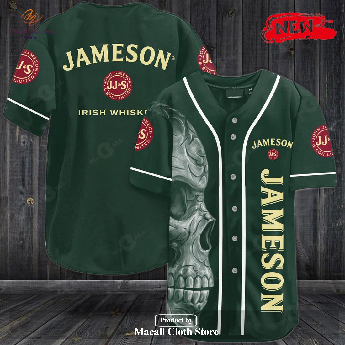 Jameson Skull Baseball Jersey Jameson Skull Baseball Jersey