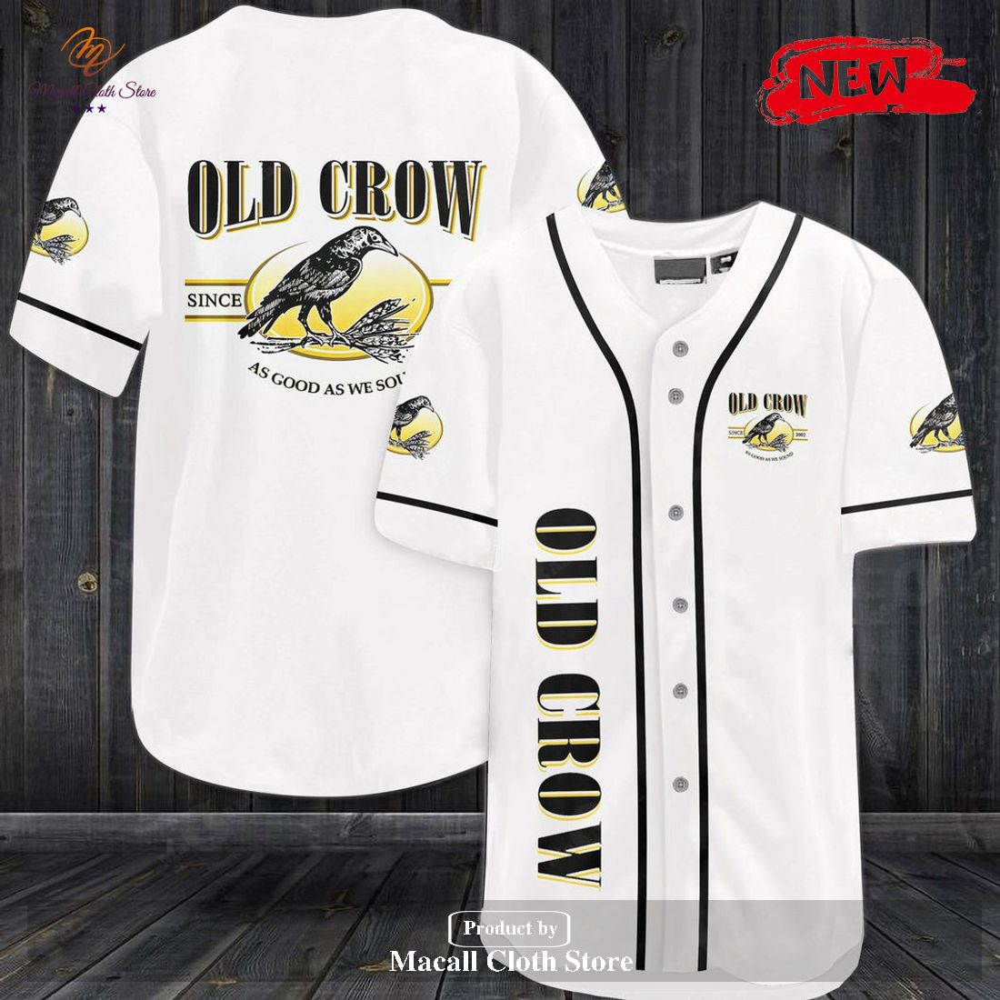 Old Crow As Good As We Sound Baseball Jersey Old Crow As Good As We Sound Baseball Jersey