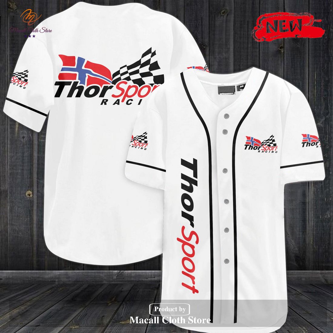 Thor Sport Racing Baseball Jersey Thor Sport Racing Baseball Jersey