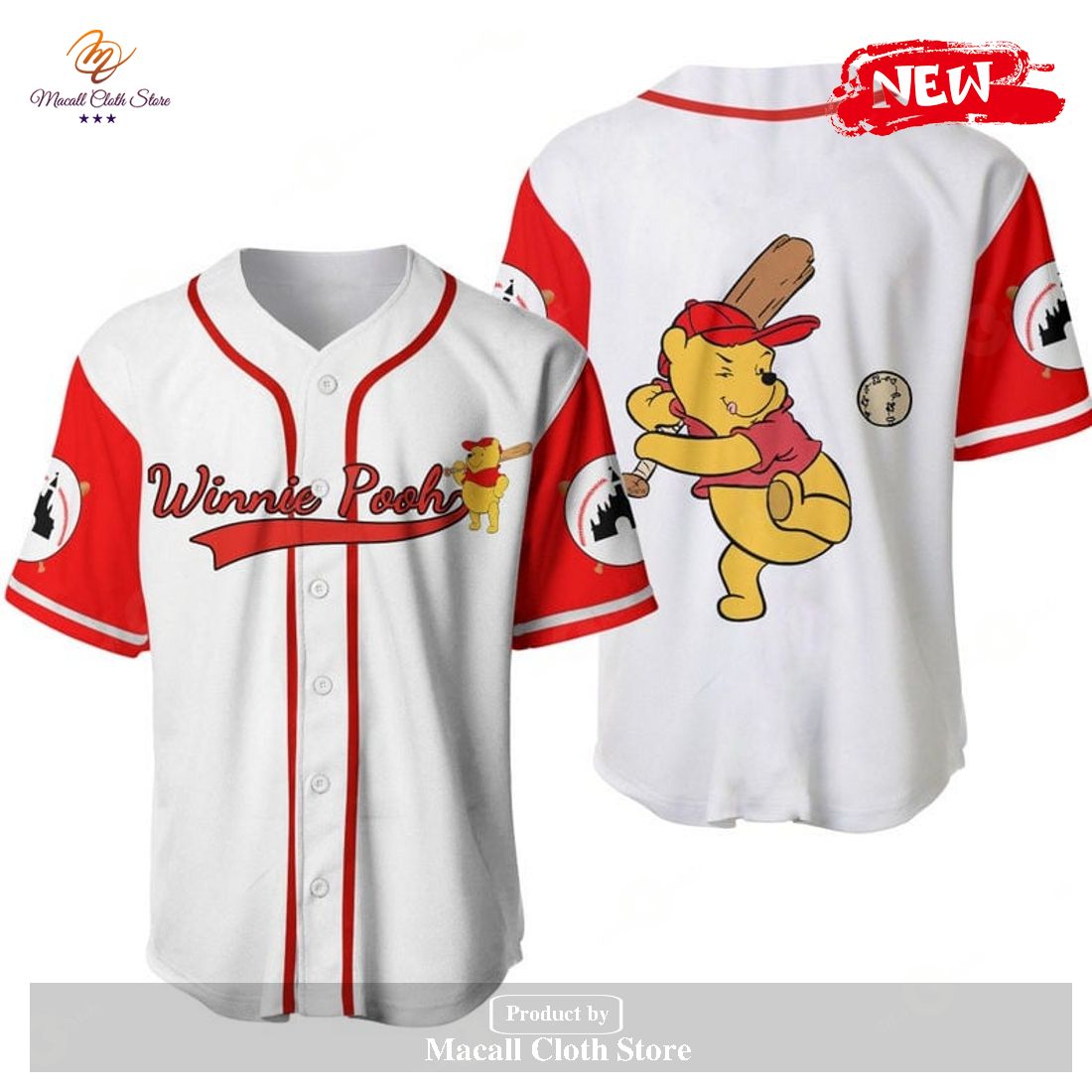 Winnie The Pooh Disney Cartoon Graphics All Over Print Unisex Baseball