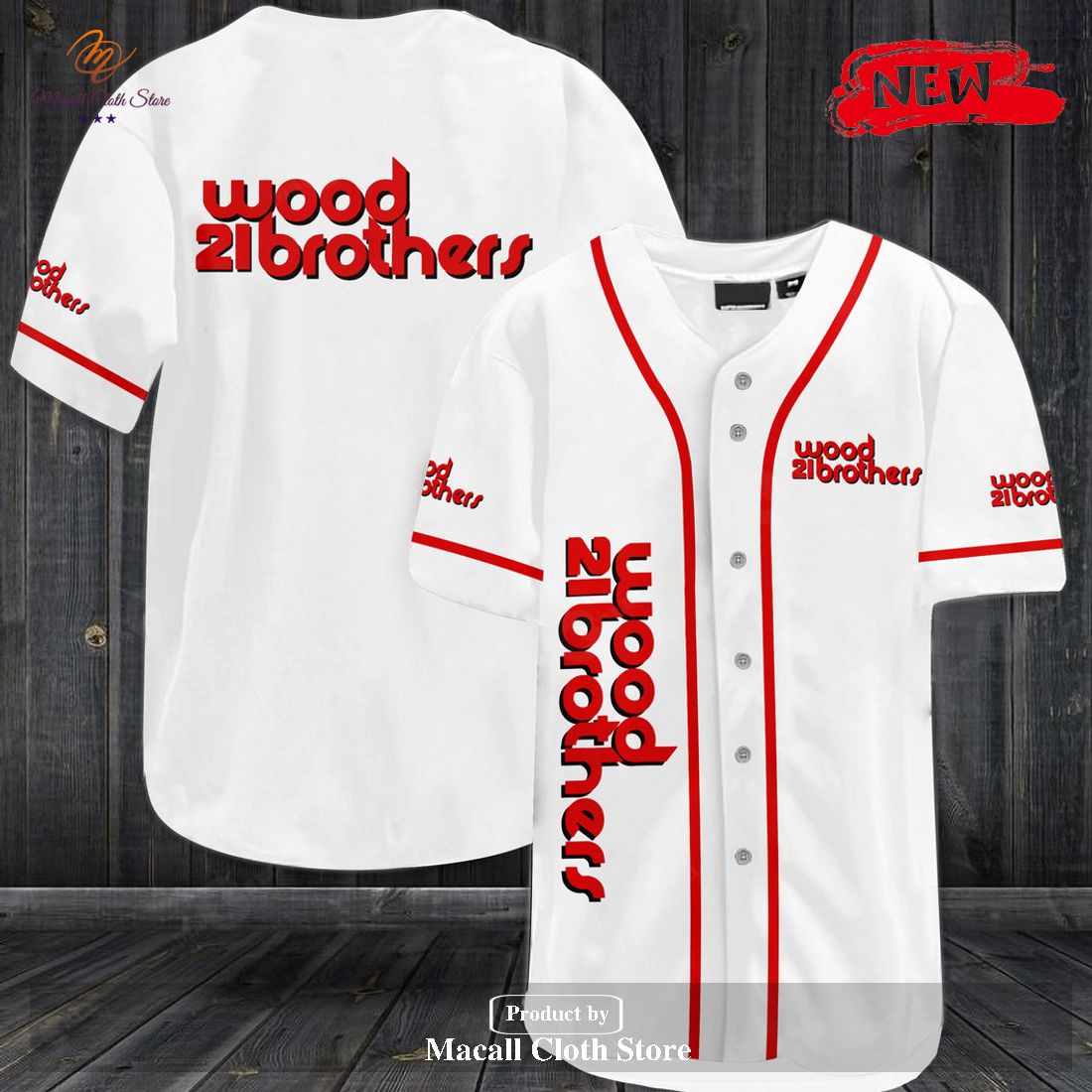 Wood Brothers Racing Baseball Jersey