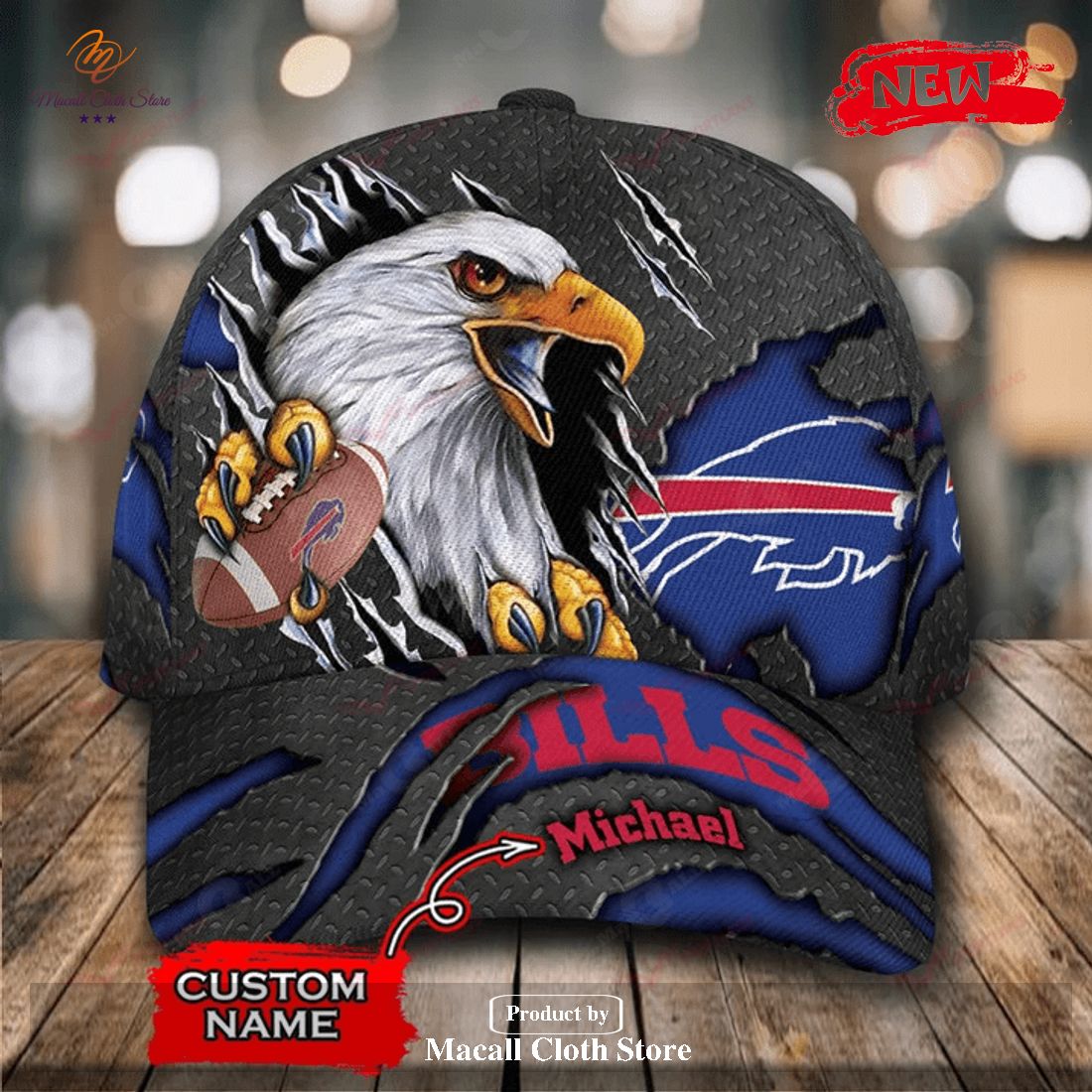 Buffalo Bills NFL Bald Eagle Customized Classic Cap - Owl Fashion Shop