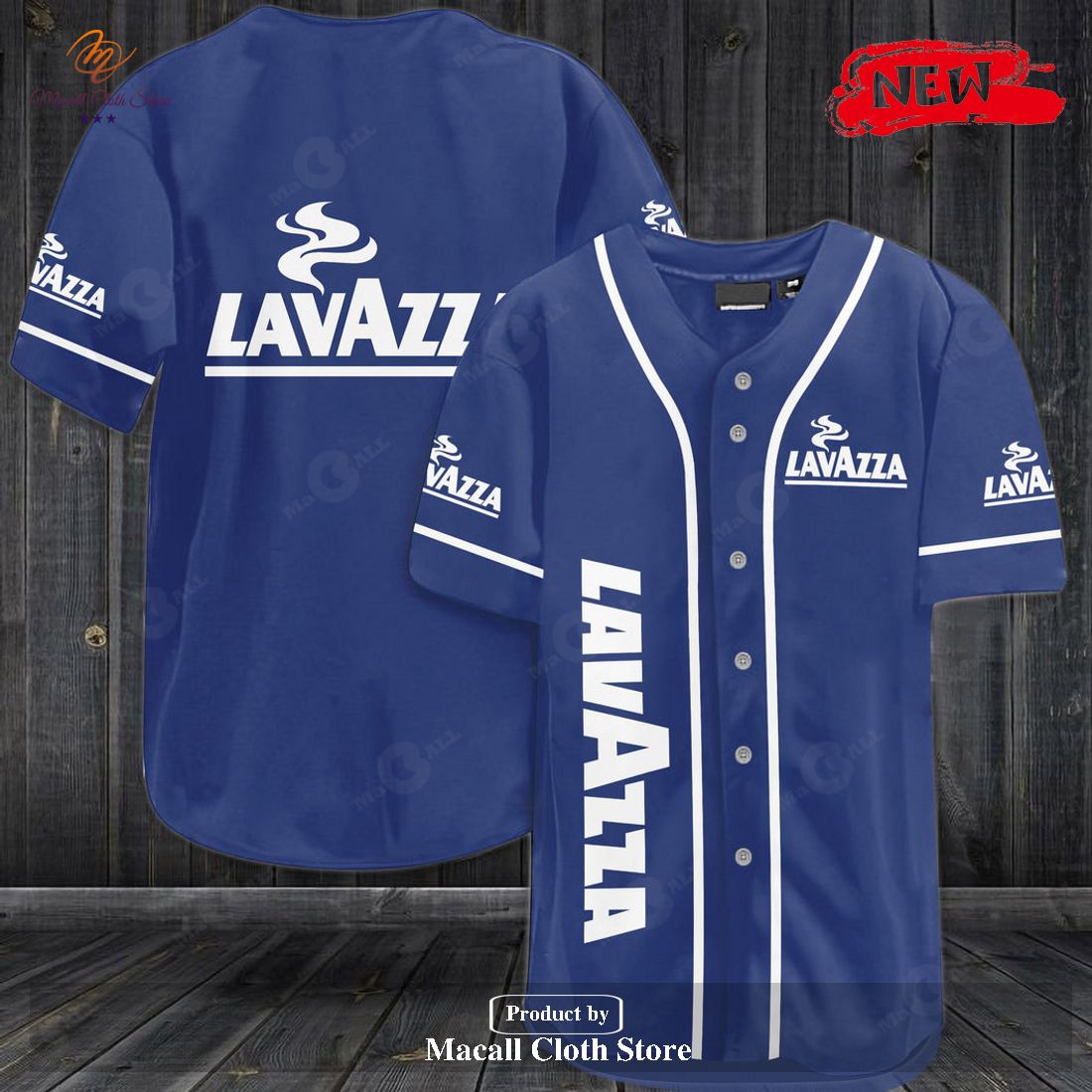 Lavazza Blue Baseball Jersey Lavazza Blue Baseball Jersey