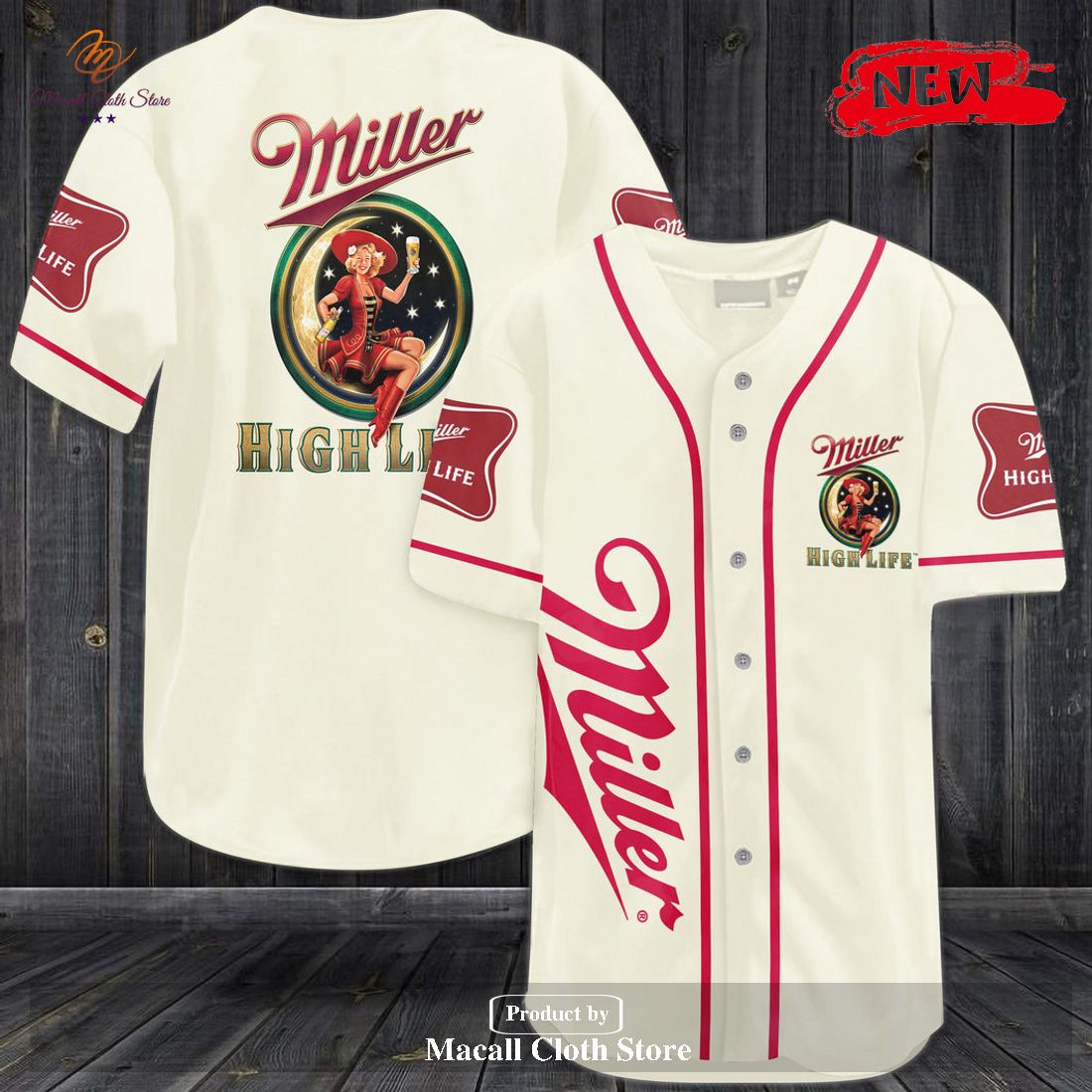 Miller High Life Light Design Baseball Jersey