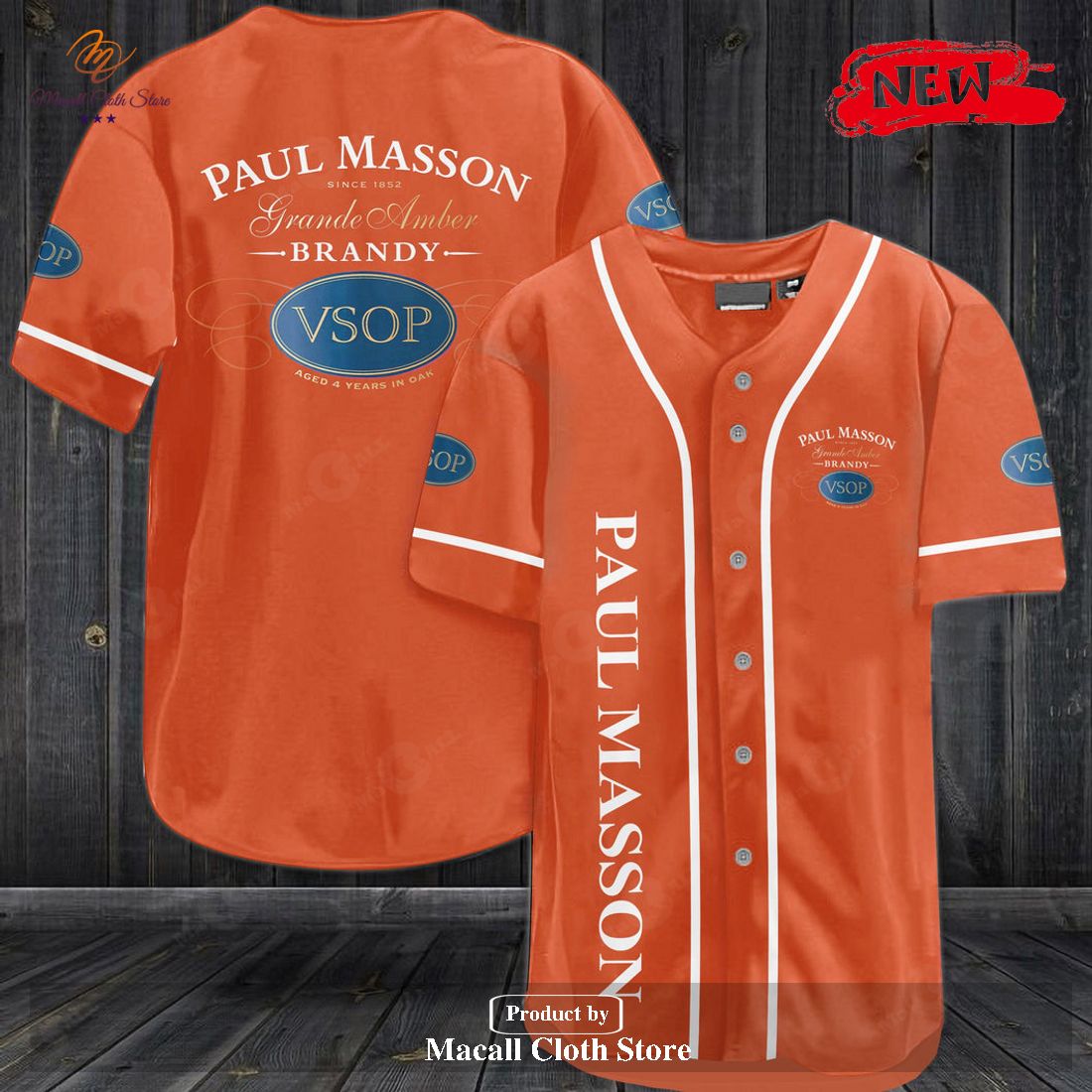 Paul Masson Brandy All Over Print Unisex Baseball Jersey Paul Masson Brandy All Over Print Unisex Baseball Jersey