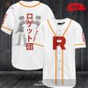 Stitch Disney All Over Print Pinstripe White Baseball Jersey