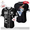 Personalized Marie Cat Playing Baseball All Over Print Black Baseball Jersey