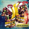 Personalized Name Arizona Cardinals NFL Flower Mix Black For Sports Fans Hawaiian Shirt and Short