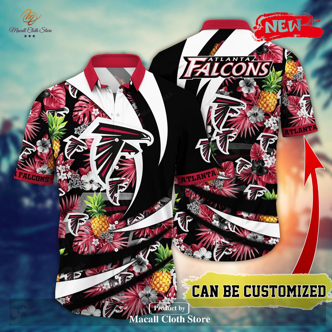 Personalized Name Atlanta Falcons NFL Flower Pineapple Summer Football ...