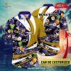 Personalized Name Baltimore Ravens NFL Luxury Flower Summer Football For Sports Fans Hawaiian Shirt and Short