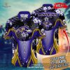 Personalized Name Baltimore Ravens NFL Flower Pineapple Summer Football For Sports Fans Hawaiian Shirt and Short