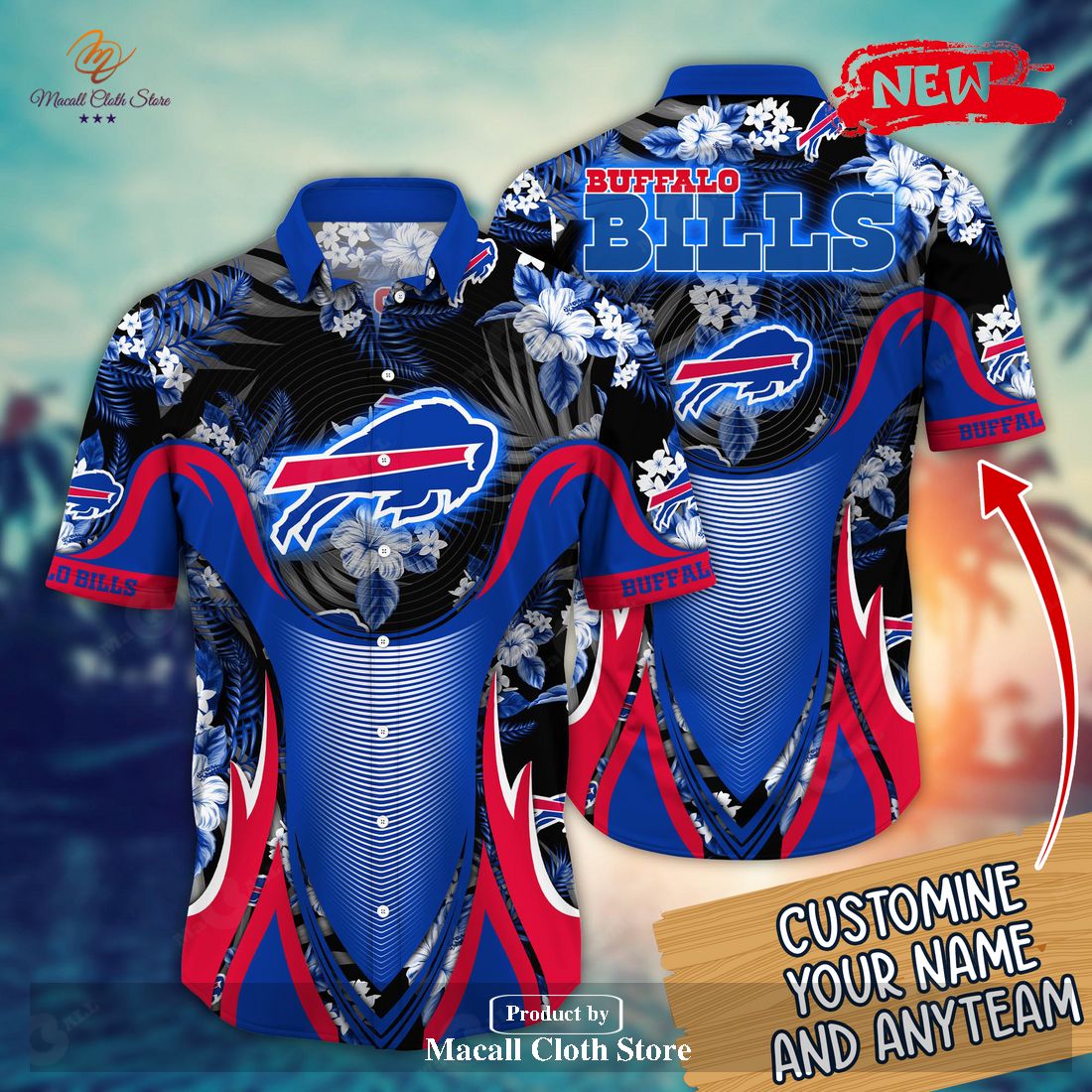 Buffalo Bills NFL And Tropical Pattern Combo Summer Hawaiian Shirt