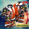 Personalized Name Chicago Bears NFL Luxury Flower Summer Football For Sports Fans Hawaiian Shirt and Short