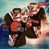 Personalized Name Cleveland Browns NFL Flower Pineapple Summer Football For Sports Fans Hawaiian Shirt and Short
