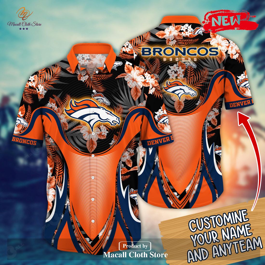 Denver Broncos Flower Limited Edition Hawaiian Shirt For Men And Women -  Limotees