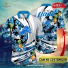 Personalized Name Detroit Lions NFL Flower Mix Black Summer Football For Sports Fans Hawaiian Shirt and Short