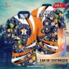 Personalized Name Houston Astros MLB Flower Black Luxury Summer Baseball For Sports Fans Hawaiian Shirt and Short