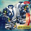 Personalized Name Indianapolis Colts NFL Flower Mix Black Summer Football For Sports Fans Hawaiian Shirt and Short