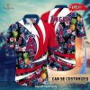 Personalized Name Los Angeles Angels MLB Flower Black Luxury Summer Baseball For Sports Fans Hawaiian Shirt and Short