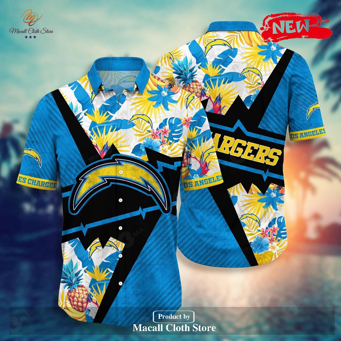 Personalized Name Los Angeles Chargers NFL Flower Mix Black Summer Football For Sports Fans Hawaiian Shirt and Short Personalized Name Los Angeles Chargers NFL Flower Mix Black Summer Football For Sports Fans Hawaiian Shirt and Short