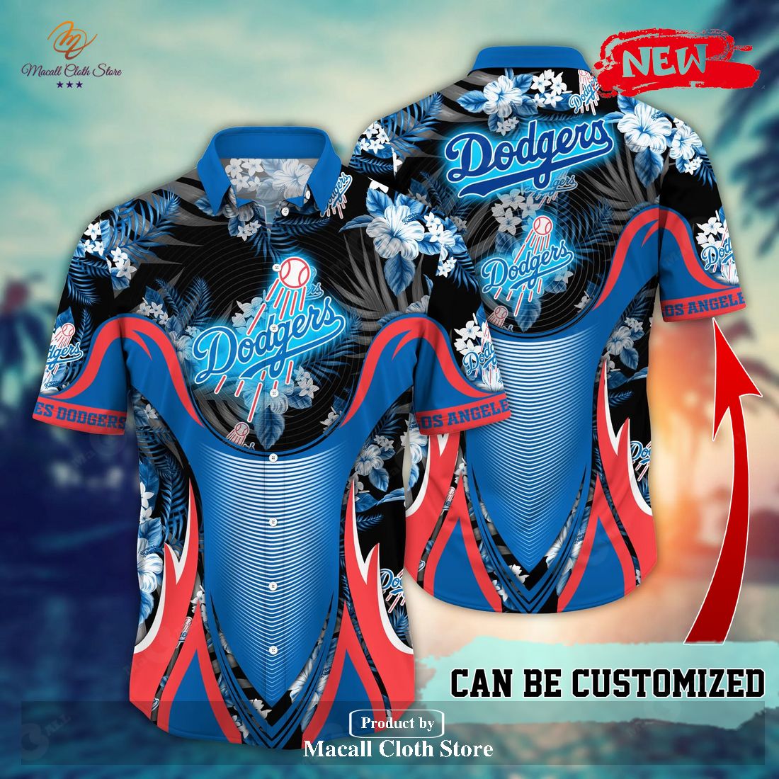 Personalized Name Los Angeles Dodgers MLB Flower Black Luxury Summer Baseball For Sports Fans Hawaiian Shirt and Short Personalized Name Los Angeles Dodgers MLB Flower Black Luxury Summer Baseball For Sports Fans Hawaiian Shirt and Short
