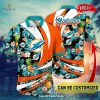 Personalized Name Miami Dolphins NFL Luxury Flower Summer Football For Sports Fans Hawaiian Shirt and Short