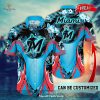 Personalized Name Miami Marlins MLB Flower Pineapple Summer Baseball For Sports Fans Hawaiian Shirt and Short