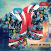 Personalized Name Miami Marlins MLB Flower Black Luxury Summer Baseball For Sports Fans Hawaiian Shirt and Short