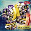 Personalized Name Minnesota Vikings NFL Luxury Flower Summer Football For Sports Fans Hawaiian Shirt and Short