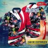 Personalized Name New England Patriots NFL Flower Mix Black Summer Football For Sports Fans Hawaiian Shirt and Short