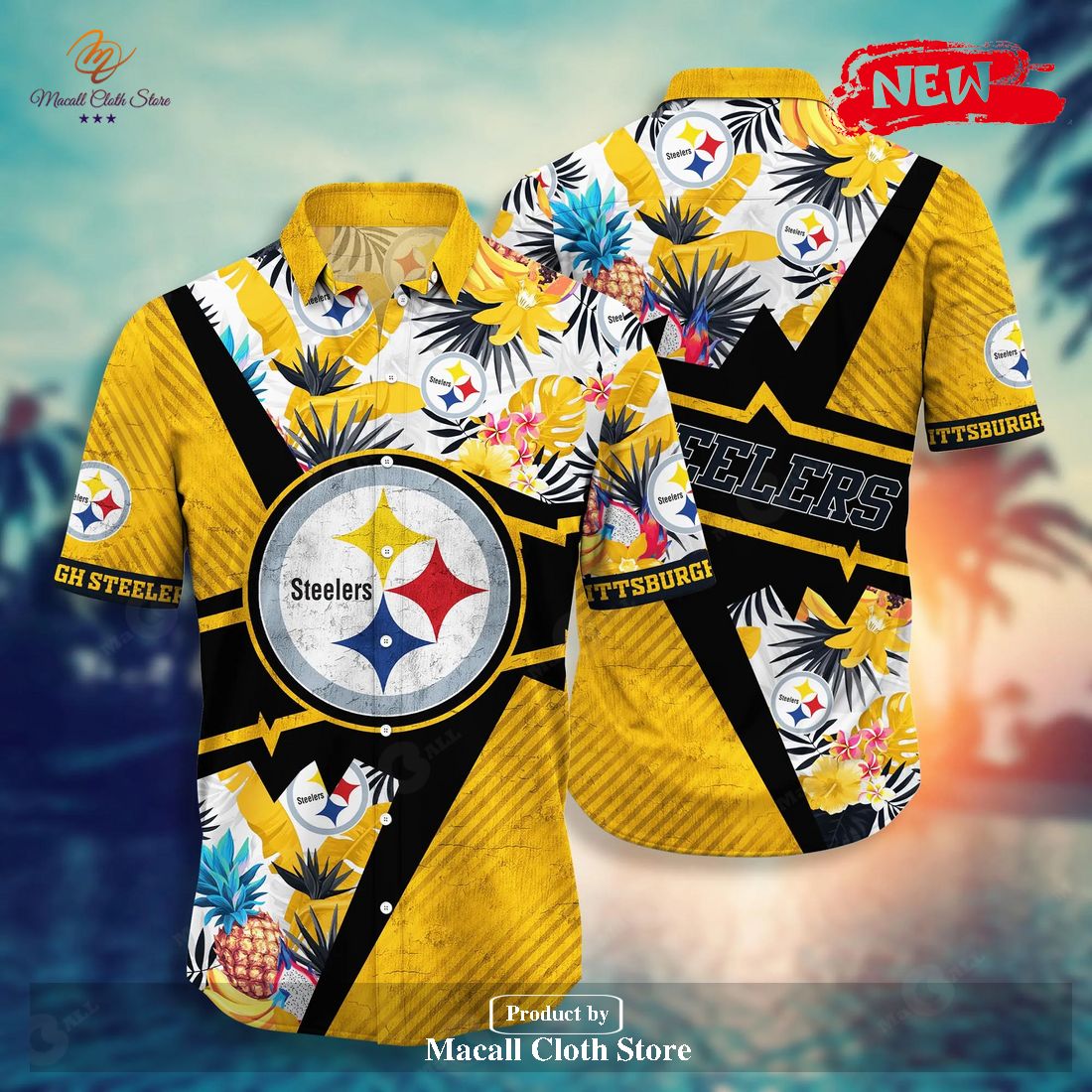 Personalized Name Pittsburgh Steelers NFL Luxury Flower Summer Football Hawaiian  Shirt - Bring Your Ideas, Thoughts And Imaginations Into Reality Today