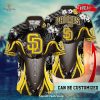 Personalized Name San Diego Padres MLB Flower Pineapple Summer Baseball For Sports Fans Hawaiian Shirt and Short