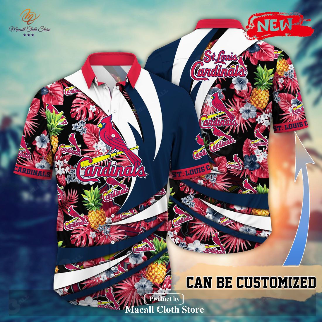 Arizona Cardinals NFL Flower Logo Colorful Hawaiian Shirt - Freedomdesign