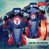 Personalized Name Texas Rangers MLB Flower Pineapple Summer Baseball For Sports Fans Hawaiian Shirt and Short