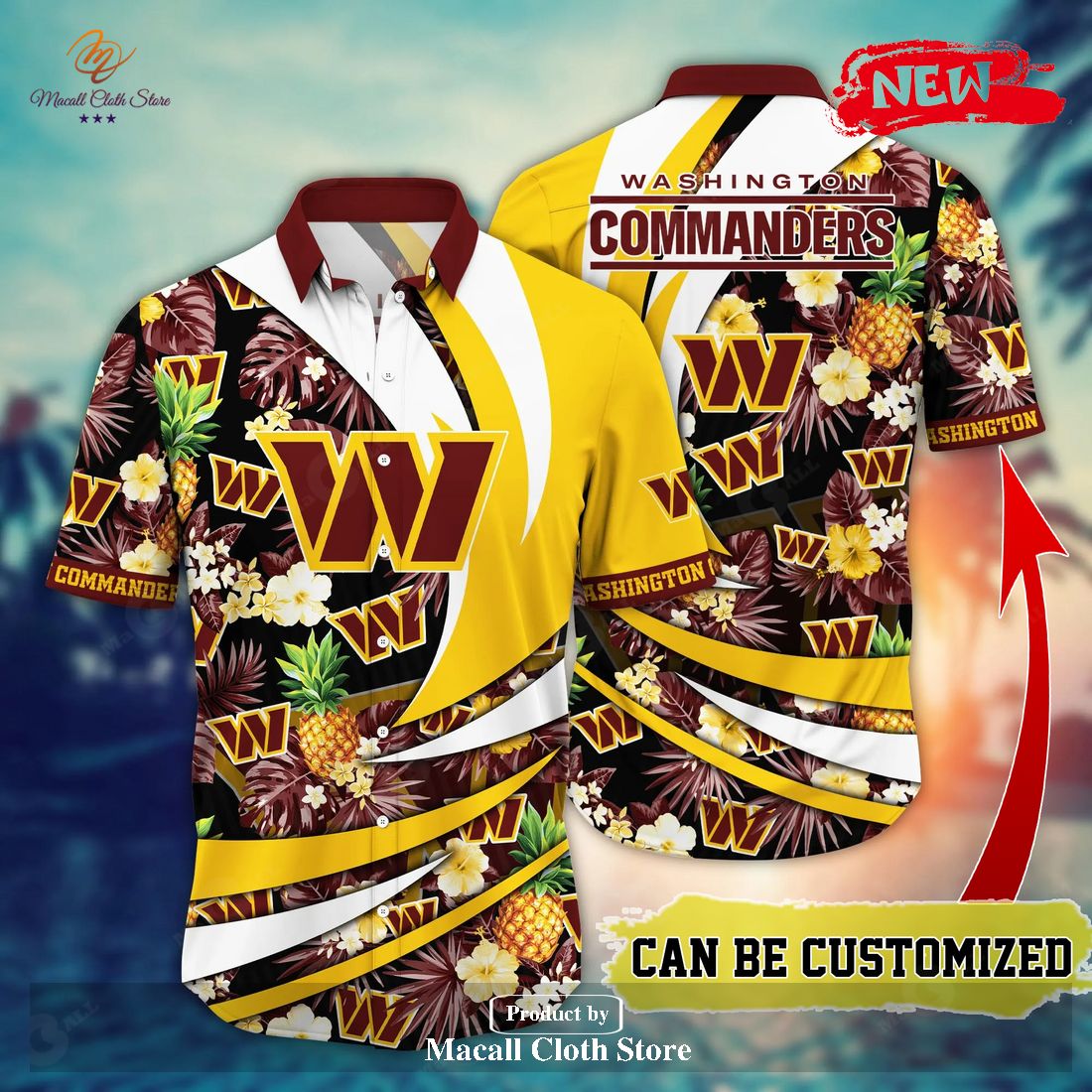 Washington Commanders NFL Us Flag Hawaiian Shirt Custom Summer