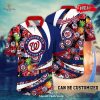 Personalized Name Washington Commanders NFL Luxury Flower Summer Football For Sports Fans Hawaiian Shirt and Short