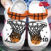 Personalized Name Football Crocs Ny Jets American Flag Breaking Wall Clog Shoes