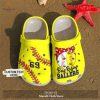 Personalized Number Black – White Ice Hockey Puck Break The Goal Crocs Classic Clog Shoes