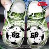 Personalized Number Glowing Black Ice Hockey Crocs Classic Clog Shoes