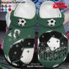 Personalized Number Soccer Goal Blue White Watercolor Crocs Classic Clog Shoes