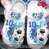 Personalized Number Soccer Black Green Crocs Classic Clog Shoes