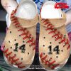 Personalized Number Watercolor Soccer Ball Crocs Classic Clog Shoes