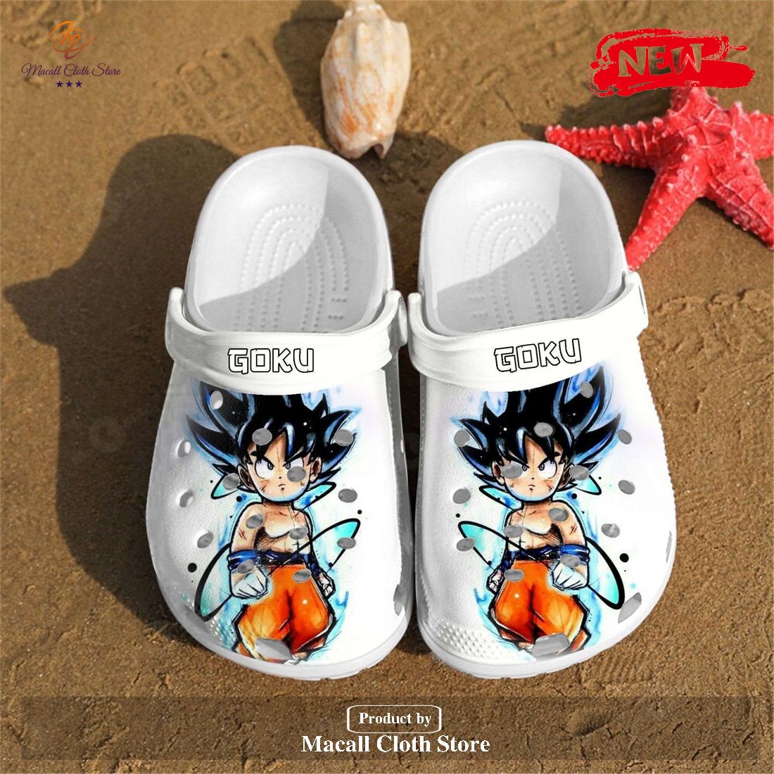 Personalized Goku Art Rubber Crocs Crocband Clogs Comfy Footwear