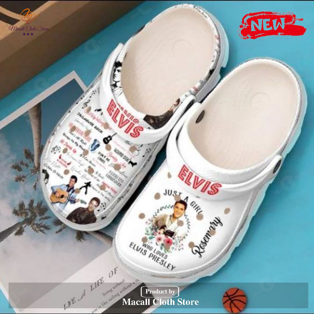 Personalized Just A Girl Who Loves Elvis Presley Crocs Clog Shoes