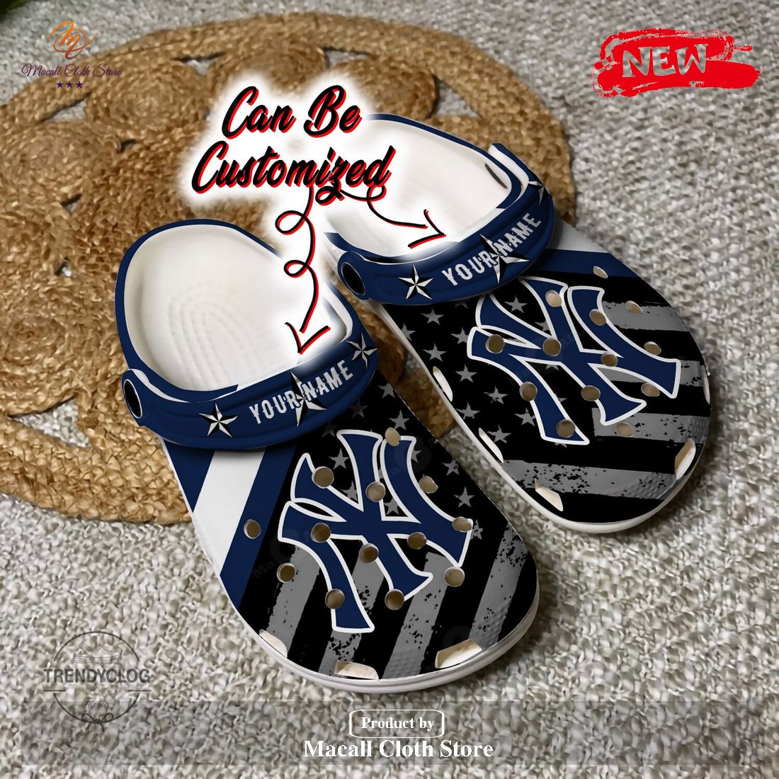 Personalized Name Baseball Crocs Ny Yankees American Flag Clog Shoes Personalized Name Baseball Crocs Ny Yankees American Flag Clog Shoes