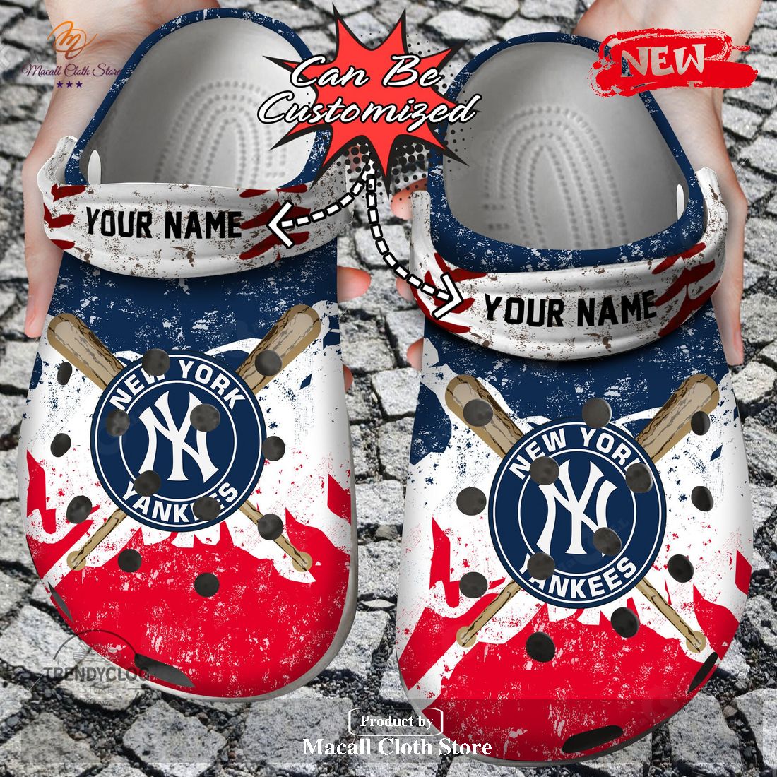 Personalized Name Baseball Crocs Ny Yankees Watercolor New Clog Shoes Personalized Name Baseball Crocs Ny Yankees Watercolor New Clog Shoes