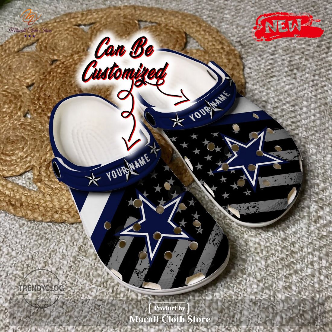 Personalized Name Football Crocs Dcowboys American Flag Clog Shoes Personalized Name Football Crocs Dcowboys American Flag Clog Shoes